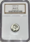 1946 D Roosevelt Dime 10c Silver, NGC MS-67FT, Full Torch, Blast White!