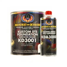 House of Kolor KD3001-G01 Kustom DTS Foundation Black Surfacer Sealer Gallon Kit