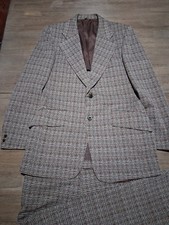 Vintage 1970s Mens Suit 38 JACKET 30/29 PANTS VTG SEARS Wool Tweed Suit