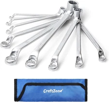 Metric Wrench Set 9 PC 6-24Mm Wrench Sets 75-Degree Double Offset Box End Spanne