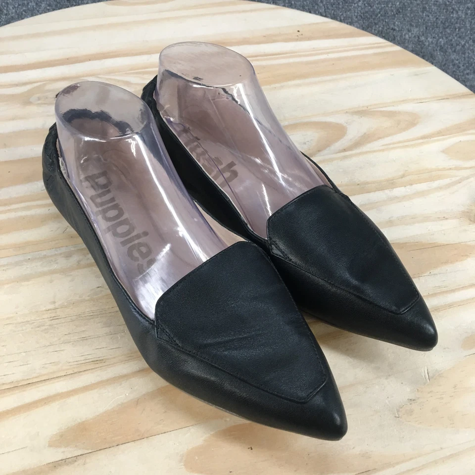 Mocassim Hush Puppies Feminino 8.5M Ponta Avelã Preto Conforto Casual - Imagem 3 de 4