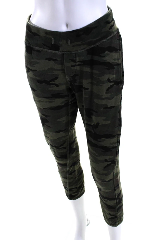 Pantalones de salón NSF para mujer de camuflaje tiro medio marrón verde talla pequeña Foto 2 de 4