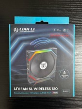 120mm Lian Li UNI FAN SL Wireless, Reverse Flow, Black ARGB, 7-Blade, 2000RPM, 6