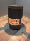 Vintage 1970s Terrarium Table Lamp Brown Plastic Electric Wood Plant Holder 🤩 — photo 1