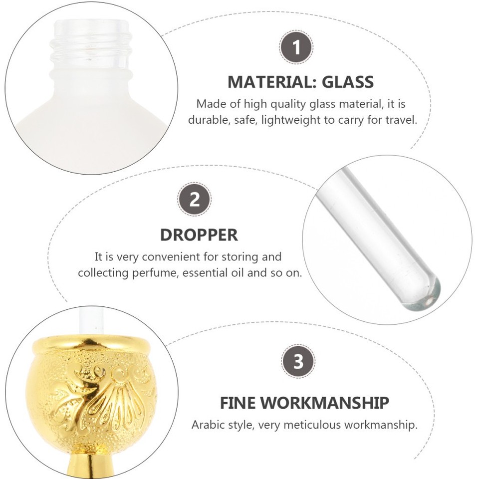 Dropper Battle 15 ML Empty Perfume Bottle Glass Vintage Dropper Bottles Elegant | eBay ...