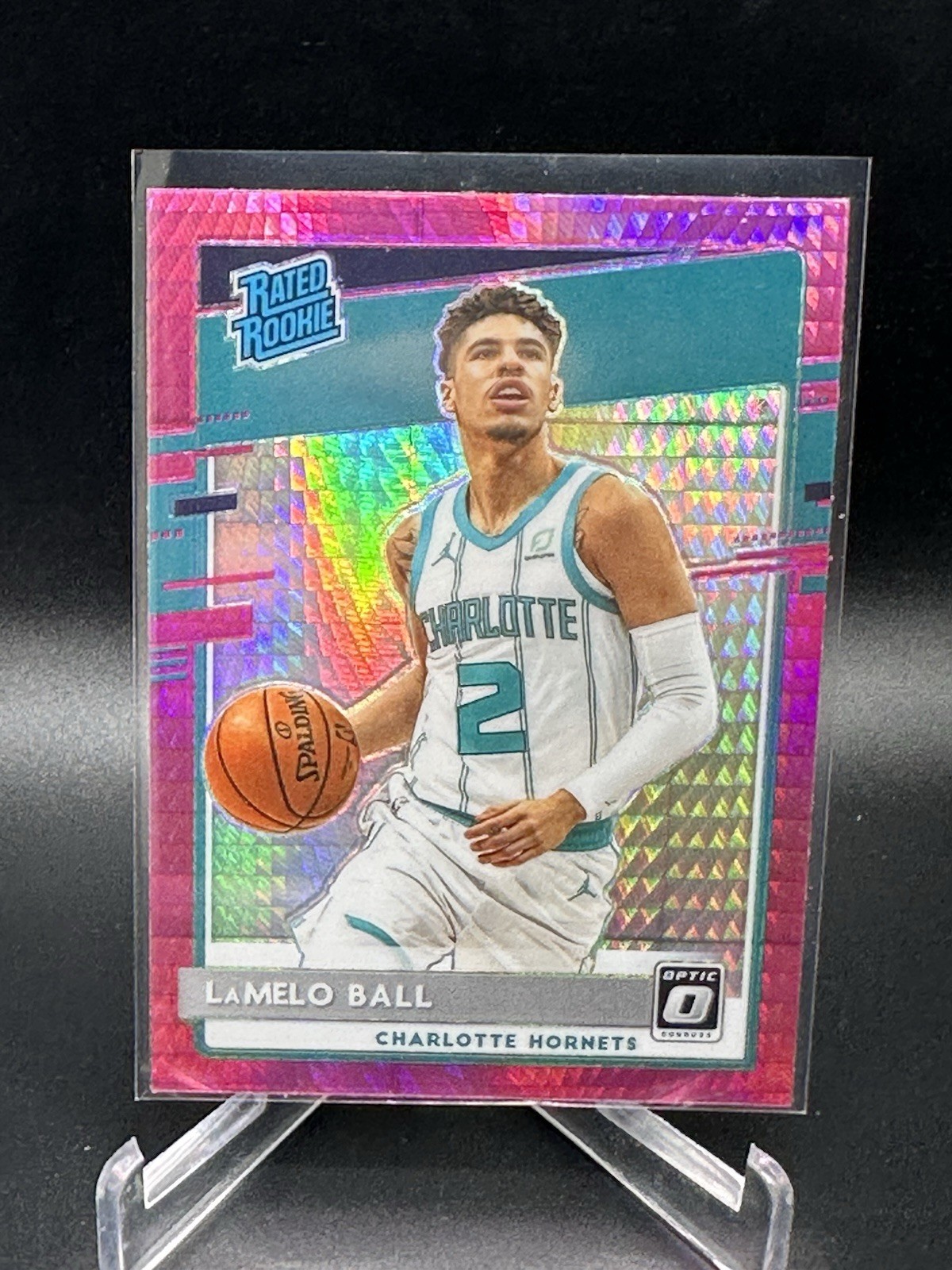 2020-21 Panini NBA Donruss Optic LaMelo Ball Hyper Pink Rookie #153 Hornets RC