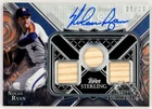 Nolan Ryan 2022 Topps Sterling Seasons Blue Triple Relic Autograph Card 05/10