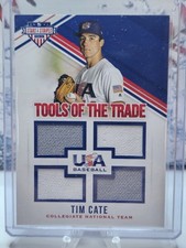 2018 Panini USA Baseball Quad Relic Tools Of The Trade Tim Cate /299!  B19