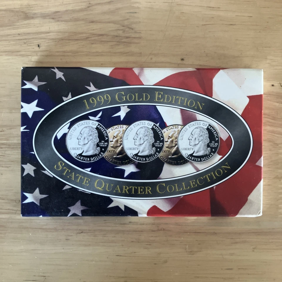 State Quarter Collection with COAs 99’ 00’ 01’ 02’ 03’ Gold and Silver Plated - Image 3 of 4