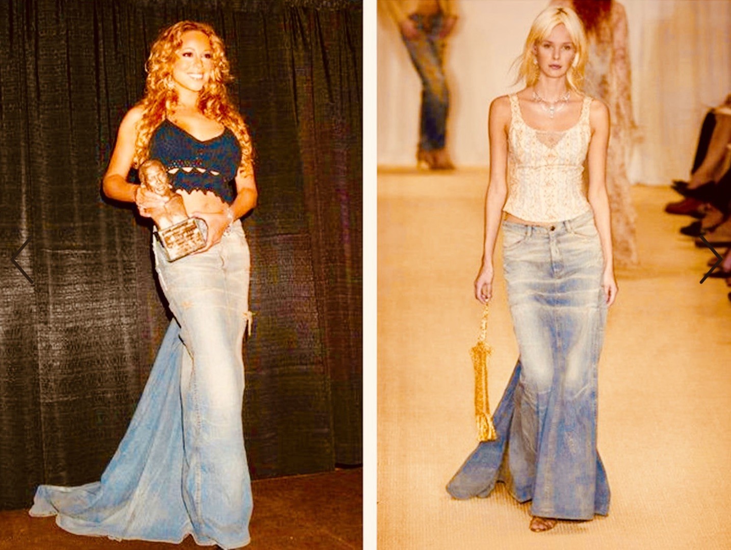 Ralph Lauren Purple Label Collection 2003 Denim Skirt  US6 train was altered image 7