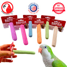 Bonka Bird Toys 1433 Small Conditioning Perch Textured Grip Beak Trimming Parrot