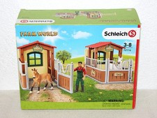 SCHLEICH 72116 Besuch im Offenstall ★ Pferdebox Pferdestall★ OVP ★ vollständig