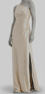 green emerald velvet dress Nadine Merabi Celina Gold Dress S/M