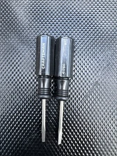 (2) Rare Sears Craftsman USA Black Handle Flat Miniature Screwdriver 41760 Nos