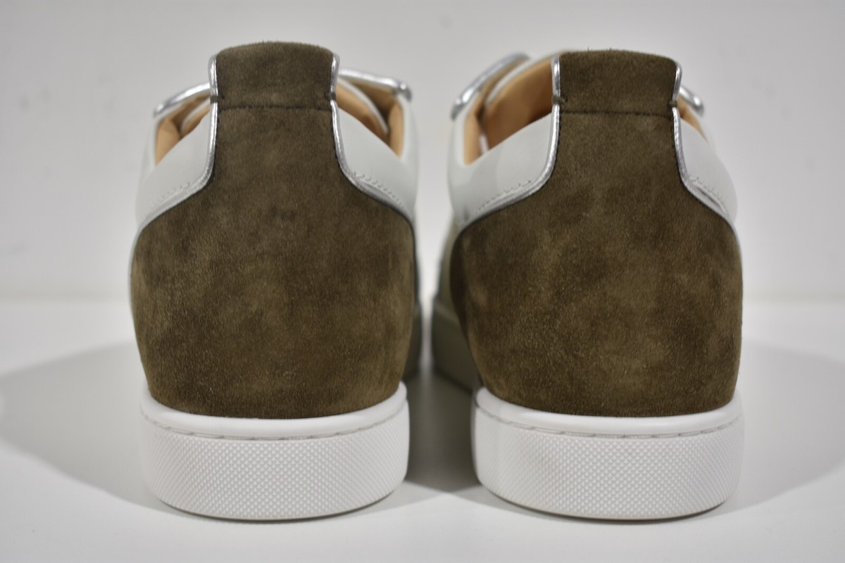 Christian Louboutin Louis orlato flat brown suede cosme sneaker trainer sz 44.5 Louis Flat Veau Velours Testa Di Moro High Top Suede  main image 3