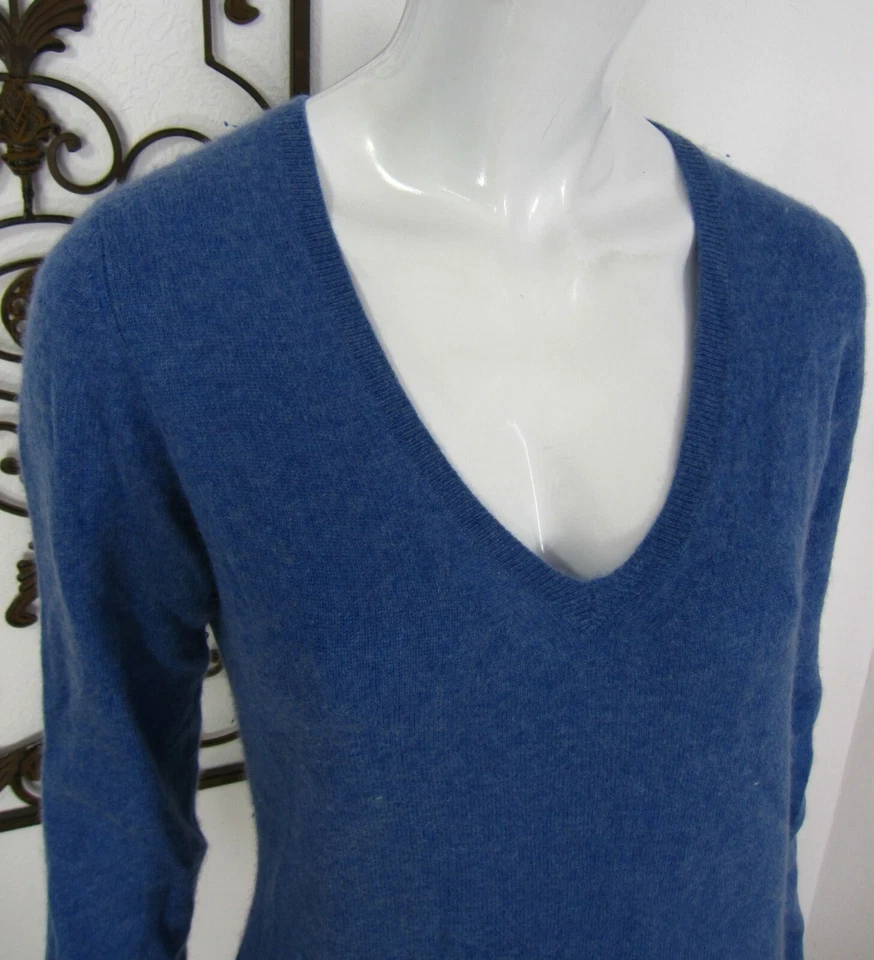 SUÉTER MANGA LARGA 100% CACHEMIR Marks & Spencer Autógrafo M Mediano AZUL 102 Foto 2 de 4