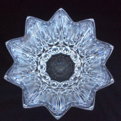 Orrefors Sweden Jan Johansson Crystal Vase Clear Heavy Tulip Shaped Signed