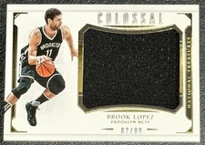 BROOK LOPEZ 2015-16 National Treasures Jersey Patch Colossal 82/99 Nets #10