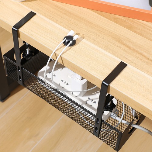 Cable Storage Rack Data Organizer Desk Cord Holder Office Adjustable Clamp-on - Afbeelding 5 van 11