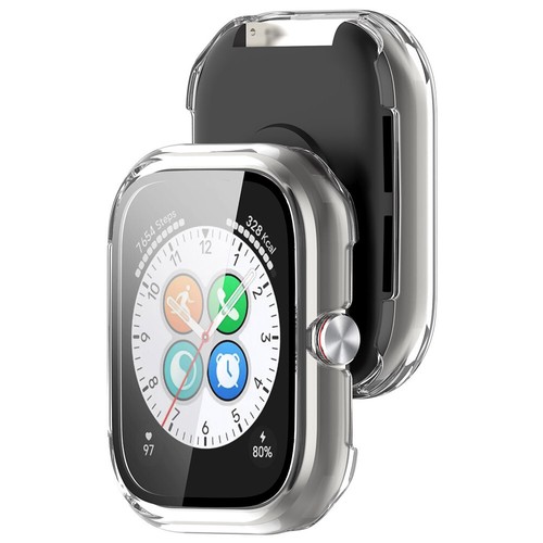 PC Watch Bumper Case with Tempered Glass for Honor Choice Haylou Watch (Clear) - Zdjęcie 3 z 11