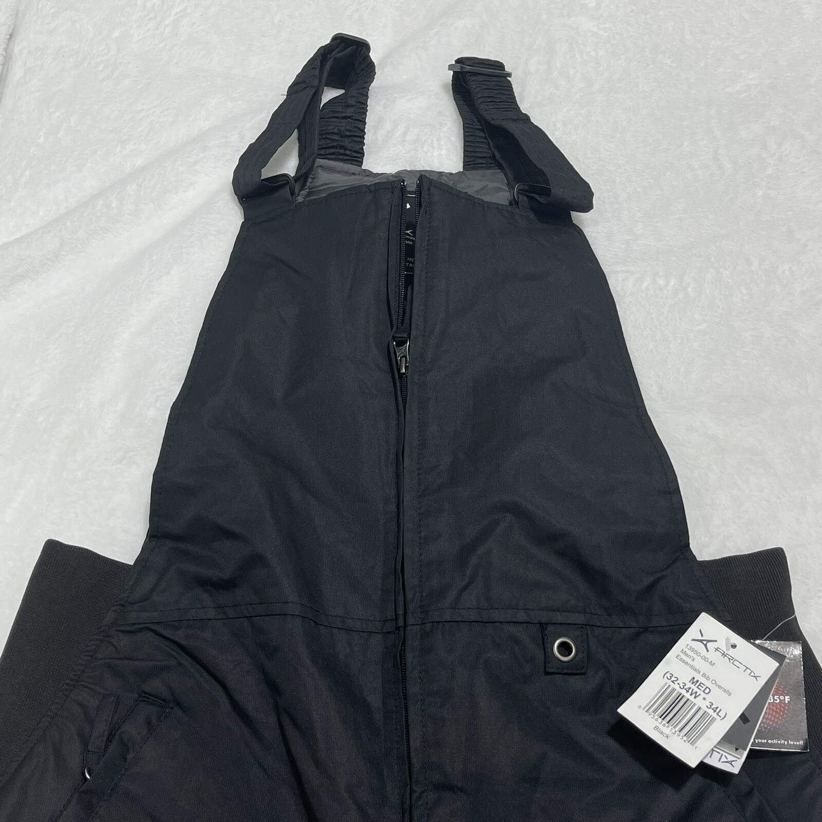 Arctix Men's Essential Insulated Bib Overalls, Black, Medium /34" Inseam eBay