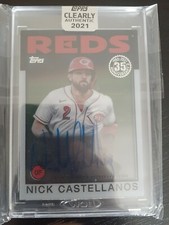 2021 Topps Clearly Authentic NICK CASTELLANOS 1986 Retro AUTO Reds