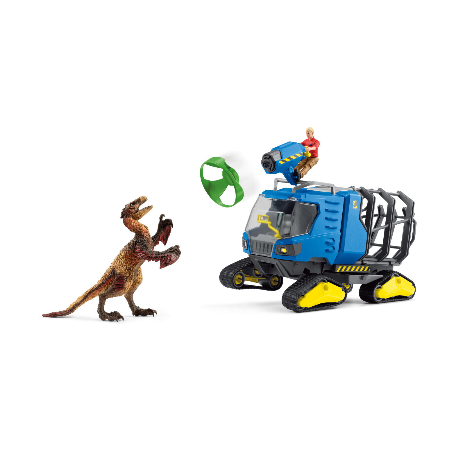 Schleich 42604 Track Vehicle set dinosaur toy dinosaurs tracked vehicle dino