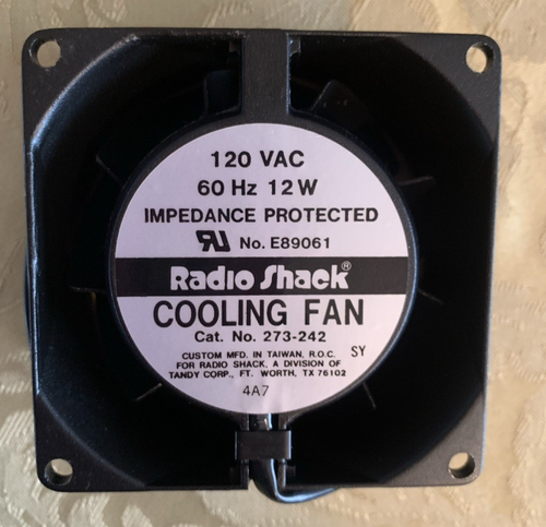 Radio Shack 120V 3" Cooling Fan 273-242 32 CFM 60 Hz New Open Box - Afbeelding 20 van 24