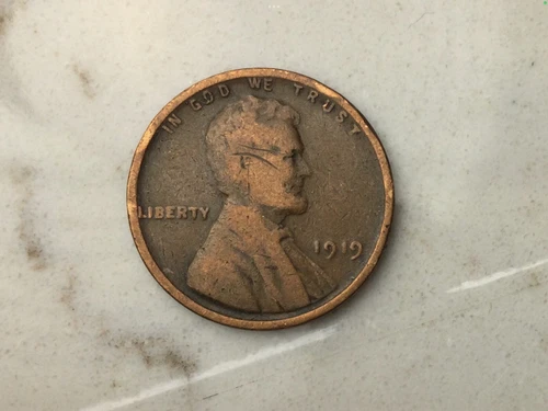 1919-P Lincoln Wheat Penny #2457 Mr. Dimples, Just Good *FREE SHIPPING 2-U*