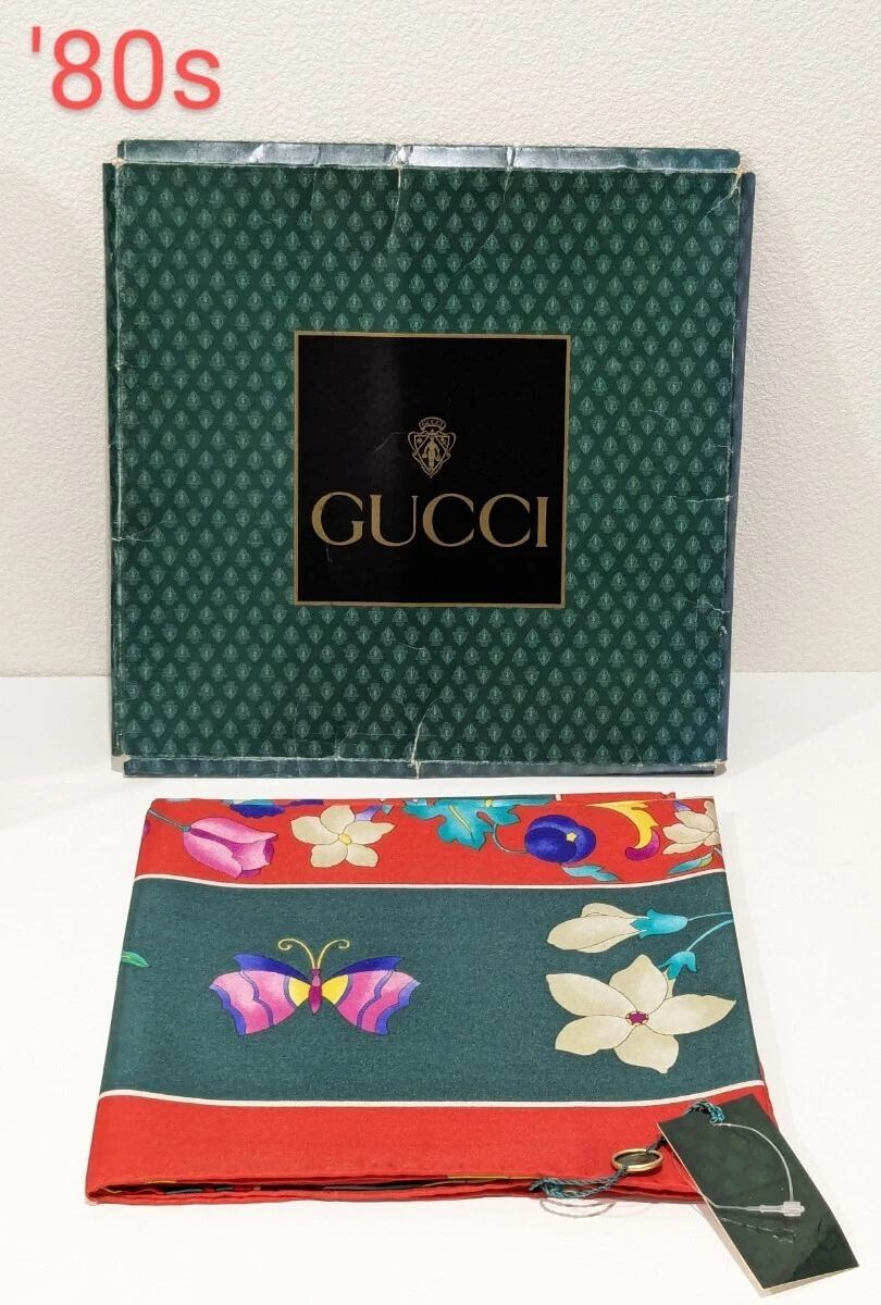 GUCCI Italie Soie Véritable Classique Élégante Laine Écharpe Femme Unisexe Multicolore #18