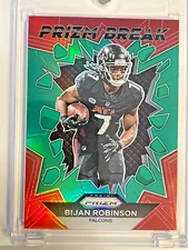 2023 Panini Prizm Prizm Break Green Prizm Bijan Robinson #PB-8 Rookie RC