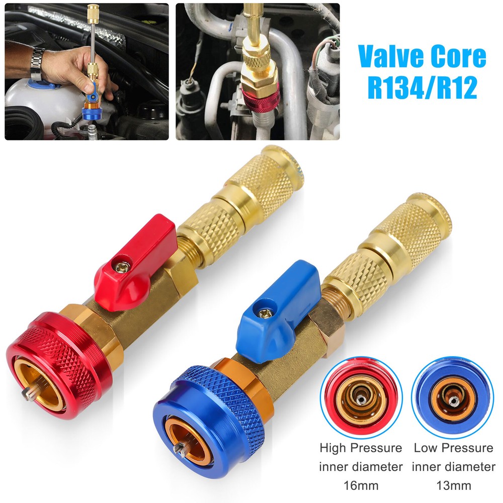 HVAC AC R134 A R12 Valve Core High & Low Pressure Quick Remover