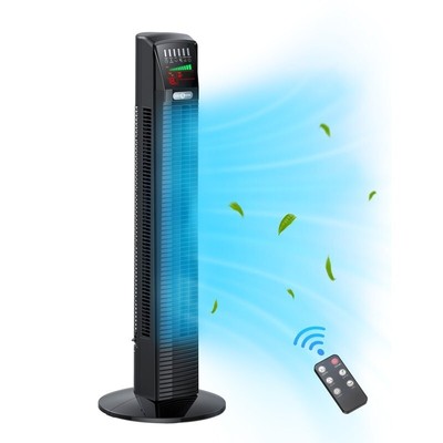 Tower Fan, 36 oscillating Bladeless Fans With Remote, Quiet Cooling