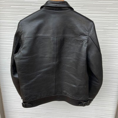 Dry Bones Horsehide Leather Single Riders Blouson Jacket men 38 M