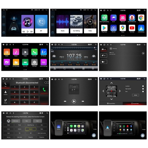 7" Single 1Din 2+64G Android 15 Carplay Flip Out Car Stereo Radio Navi WiFi Cam - Picture 11 of 13