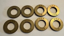 1-1/8 SAE Grade 8 Flat Washers Hardened Steel 1 1/4" ID 2 3/16" OD 8 pieces.