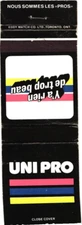 Uni Pro, Brakes, Suspension, Silencer Vintage Matchbook Cover