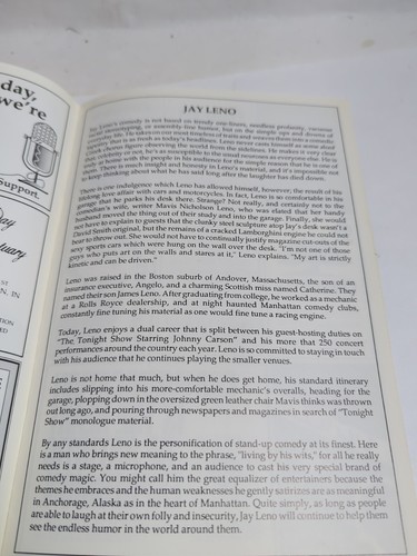 Vintage 10/4/1991 Jay Leno Indiana University Auditorium Program - Picture 3 of 4