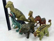 Dinosaur Toy Lot: Pachycephalosaurs/Ankylosaurus/Triceratops/Veliciraoptor