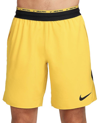 Nike Dri-FIT Flex Rep Pro 8  Training Shorts DD1700-709 Yellow (Men s Large) L