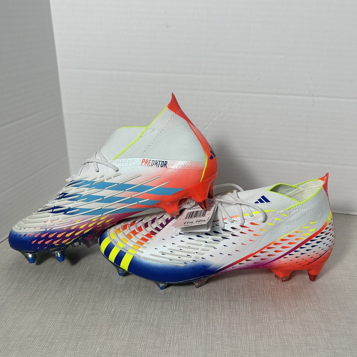 Adidas Predator Edge.1 SG GW1021 White Soccer Fútbol Cleats Men