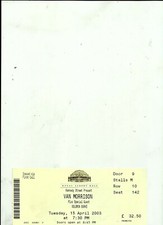 VAN MORRISON à l'Albert Hall billet occasion 2003