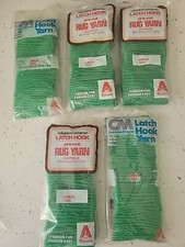 Lot of 5 Latch Hook Pre-cut Rug Yarn GREEN  3241 , 320 Pieces each