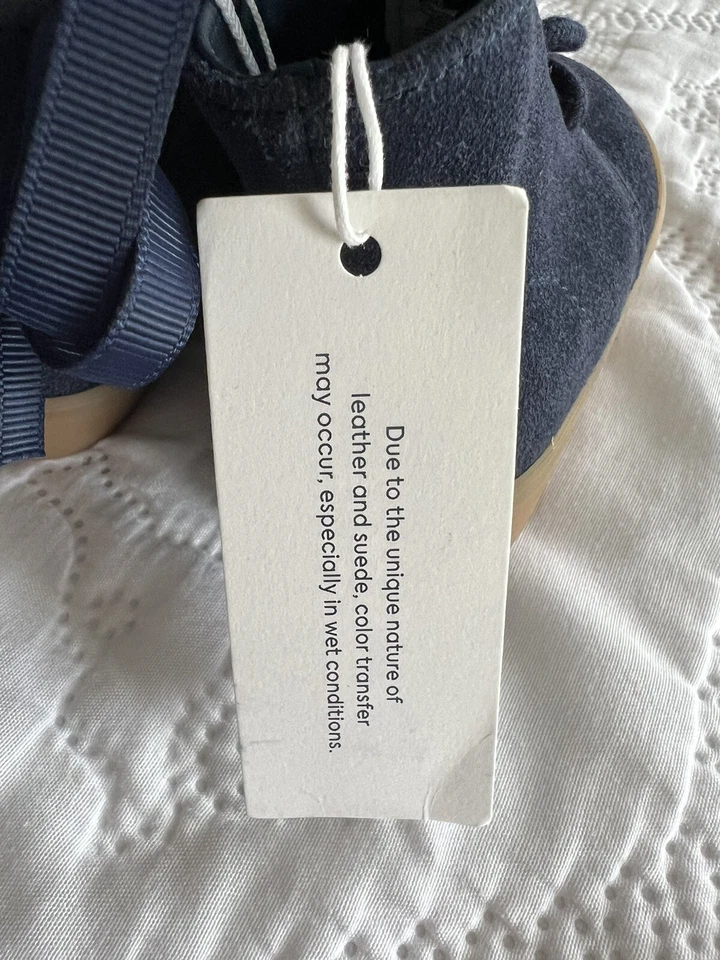 Janie and Jack- 深蓝色婴儿鞋-5码男孩 — 第 4/4 张图片