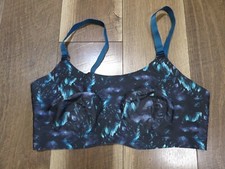 Knix By Knixwear Women's Black/Multicolor Wireless Smoothing Back Bra Sz 7