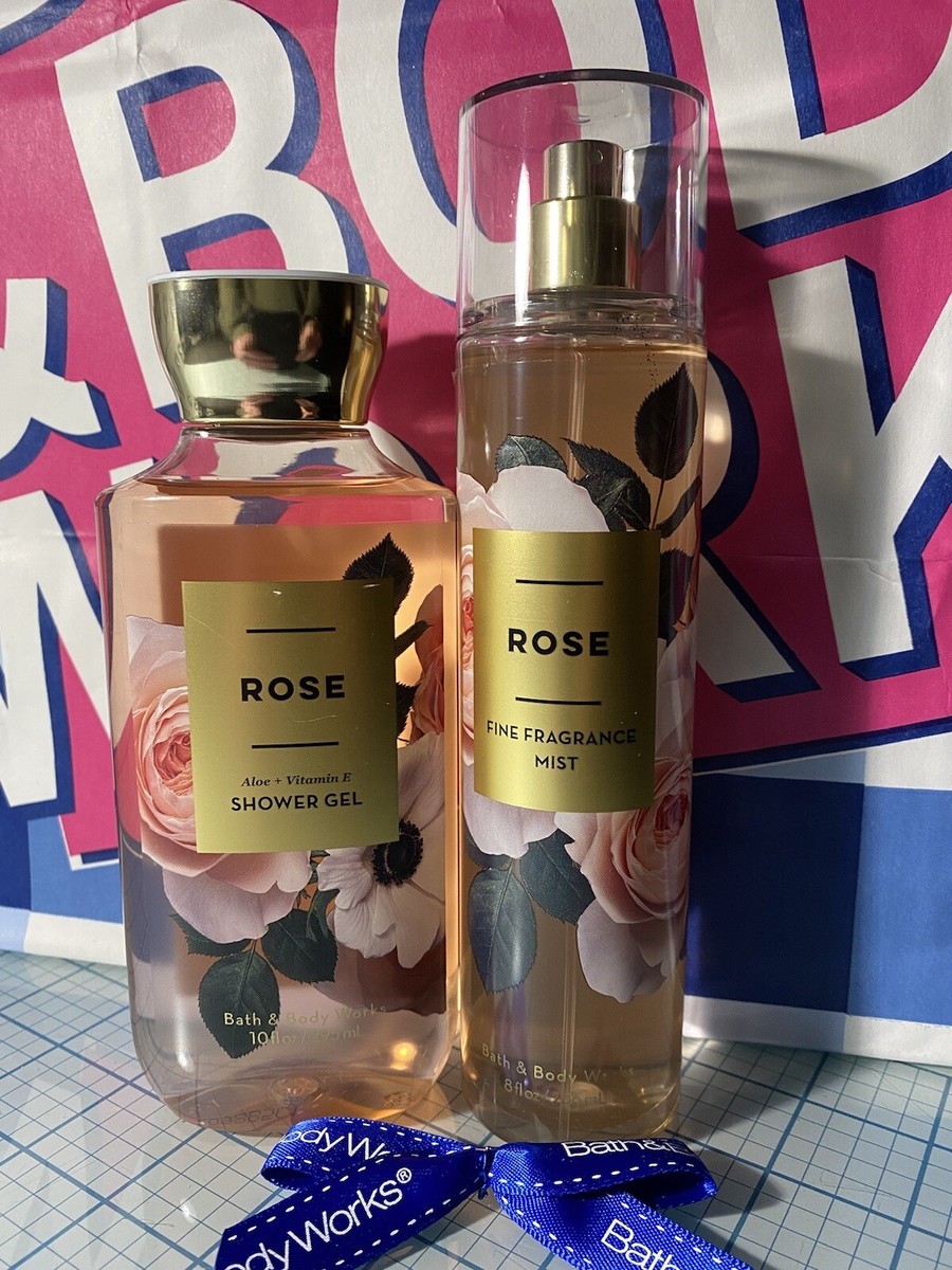 Bath Body Works ROSE LOT Fragrance Mist Shower Gel (x2) NEW