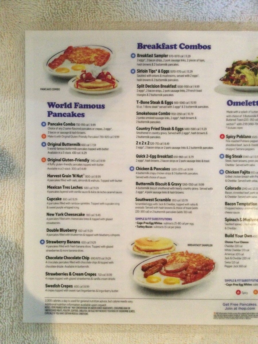 IHOP Menu
