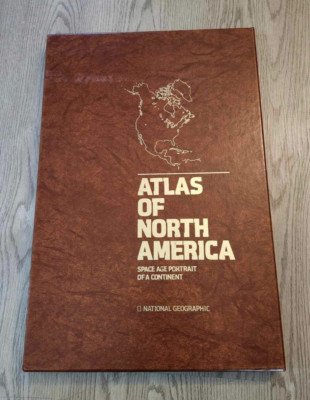 Atlas of North America National Geographic Very Large Format HC Slipcove VTG