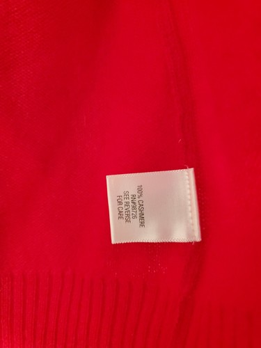 So 100% cashmeer Youth red sweater youth sides medium made in Hong-Kong - Picture 4 of 6
