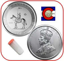 1920-2020 Canada Mountie RCMP 100th Anniversary 2 oz BU Silver-Tube of 14 Coins